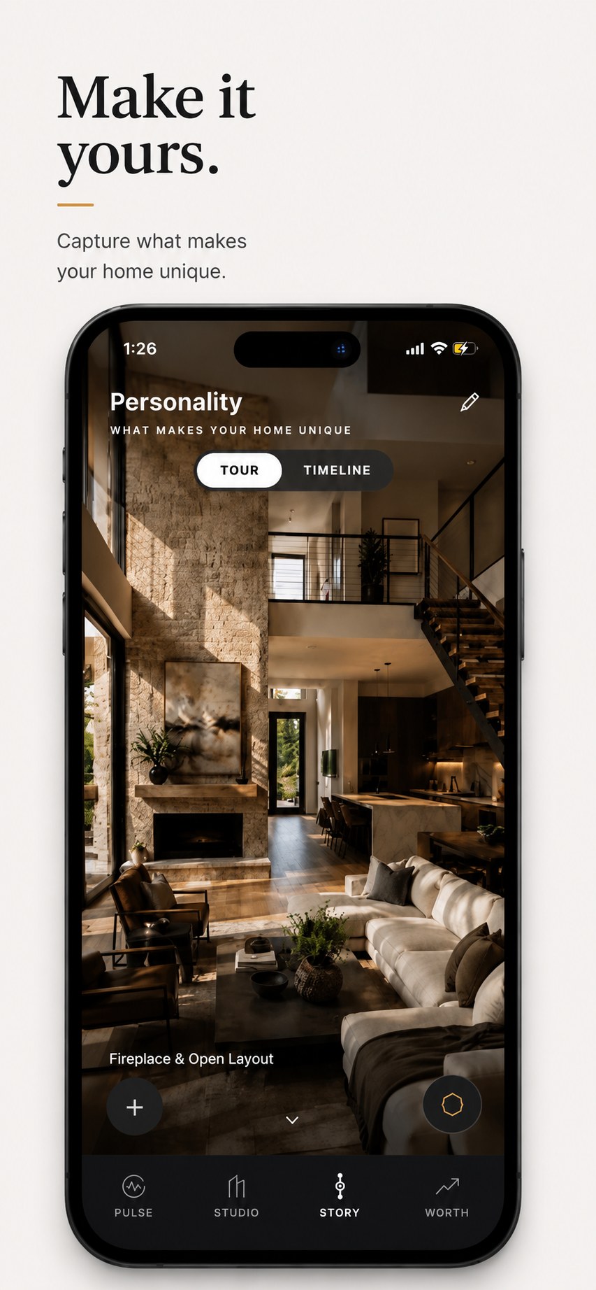 ROQ app Personality tab capturing what makes a home unique